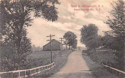 Road to Jeffersonville Youngsville, New York Postcard