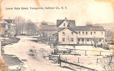 Lower Main Street Youngsville, New York Postcard