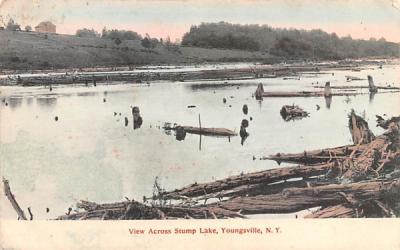 Across Stump Lake Youngsville, New York Postcard