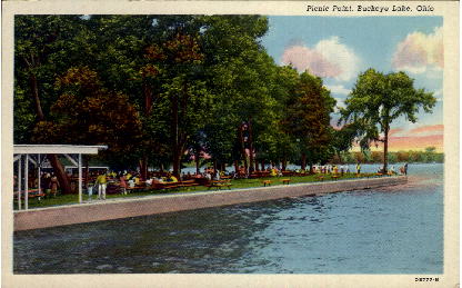 Picnic Point - Buckeye Lake, Ohio OH Postcard | OldPostcards.com