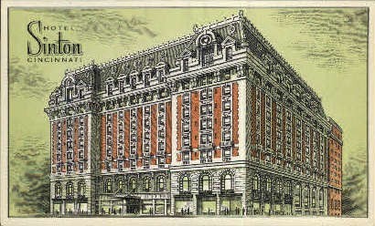 Hotel Sinton - Cincinnati, Ohio OH Postcard