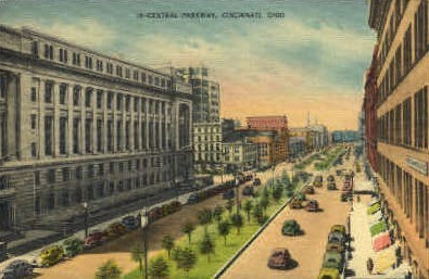 Central Parkway - Cincinnati, Ohio OH Postcard