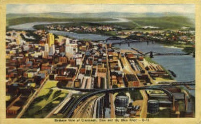 Ohio River - Cincinnati Postcard