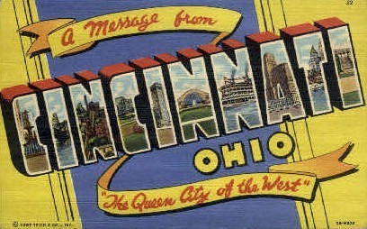 The Queen City of the West - Cincinnati, Ohio OH Postcard