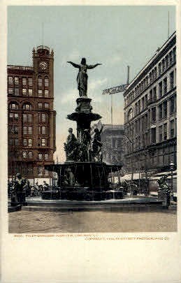 Tyler-Davidson Fountain - Cincinnati, Ohio OH Postcard