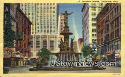 Fountain Square - Cincinnati, Ohio OH Postcard