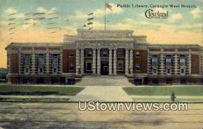 Public Library, Carnegie West Branch - Cleveland, Ohio OH Postcard