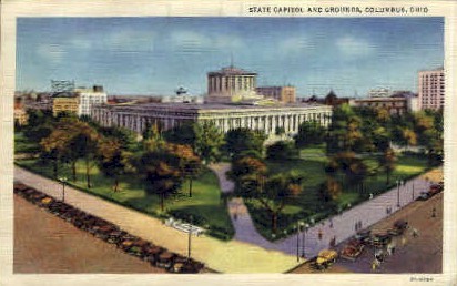 State Capitol and Grounds - Columbus, Ohio OH Postcard