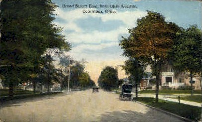 Broad Street - Columbus, Ohio OH Postcard