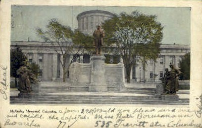 McKinley Memorial - Columbus, Ohio OH Postcard