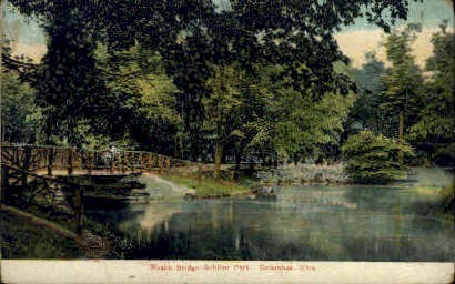 Rusic Bridge-Schiller Park - Columbus, Ohio OH Postcard