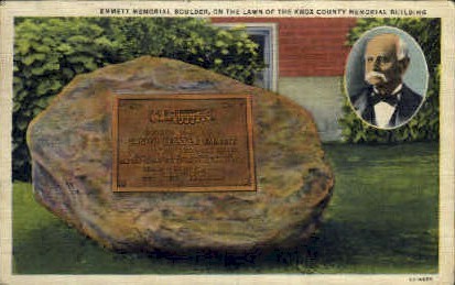 Emmett Memorial Boulder - Columbus, Ohio OH Postcard