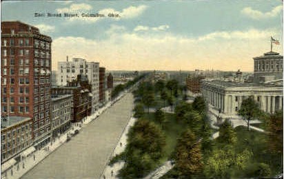 E. Broad St. - Columbus, Ohio OH Postcard