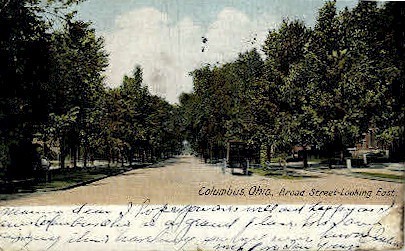 Broad Street - Columbus, Ohio OH Postcard
