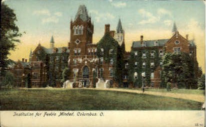 Institution for Feeble Minded - Columbus, Ohio OH Postcard