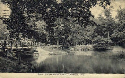 Rusic Bridge-Schiller Park - Columbus, Ohio OH Postcard