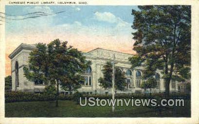Carnegie Public Library - Columbus, Ohio OH Postcard