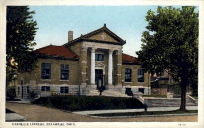 Carnegie Library - Delaware, Ohio OH Postcard