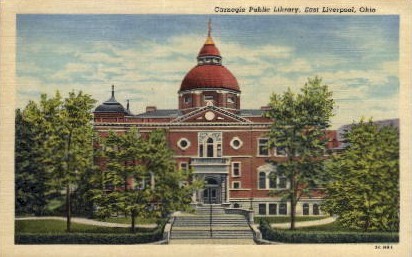 Carnegie Public Library - East Liverpool, Ohio OH Postcard