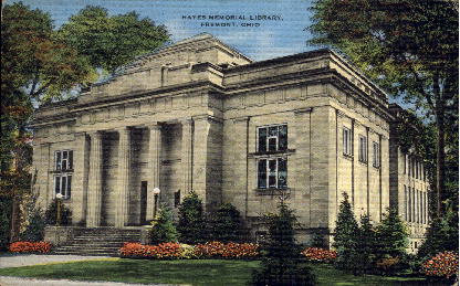 Hayes Memorial Library - Fremont, Ohio OH Postcard