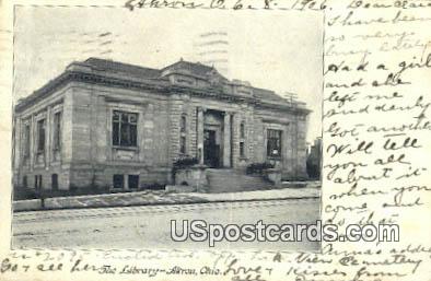 The Library - Akron, Ohio OH Postcard