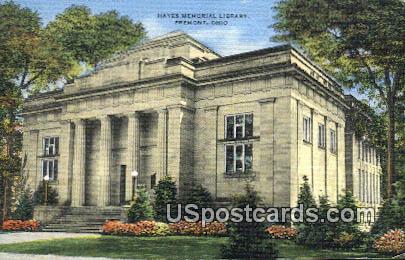 Hayes Memorial Library - Fremont, Ohio OH Postcard