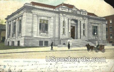 Carnegie Library - Akron, Ohio OH Postcard