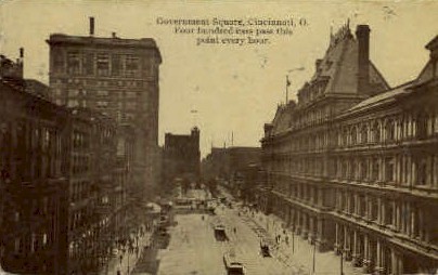 Government Square - Cincinnati, Ohio OH Postcard