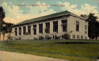 University of Wooster Library - Ohio OH Postcard