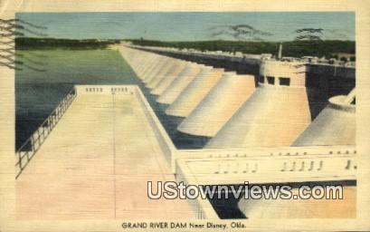 Grand River Dam - Disney, Oklahoma OK Postcard