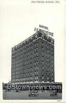 Hotel Aldridge - McAlester, Oklahoma OK Postcard