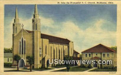 St. John's Church - McAlester, Oklahoma OK Postcard