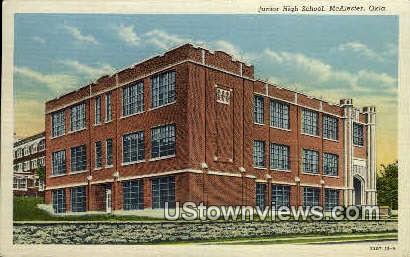 Junior High School - McAlester, Oklahoma OK Postcard