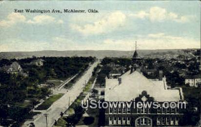 East Washington Avenue  - McAlester, Oklahoma OK Postcard