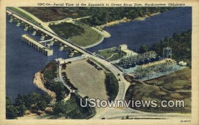 Grand River Dam - Oklahoma OK Postcard