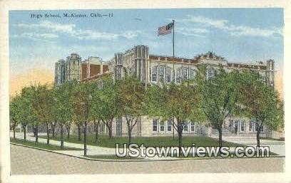 High School, McAlester - Oklahoma OK Postcard
