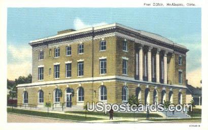 Post Office - McAlester, Oklahoma OK Postcard