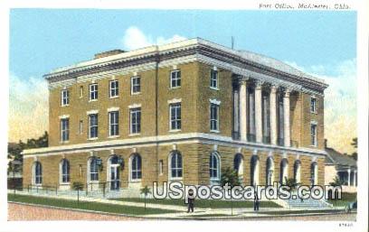 Post Office - McAlester, Oklahoma OK Postcard