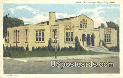 Ponca City Library - Oklahoma OK Postcard