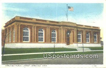 Okmulgee Public Library - Oklahoma OK Postcard