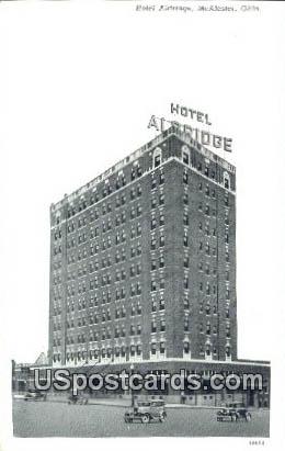 Hotel Aldridge - McAlester, Oklahoma OK Postcard