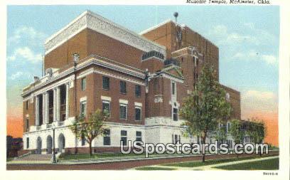 Masonic Temple - McAlester, Oklahoma OK Postcard