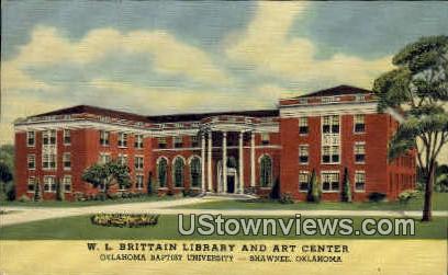W. L. Brittian Library And Art Center - Shawnee, Oklahoma OK Postcard
