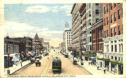 Grand Avenue - Oklahoma City Postcards, Oklahoma OK Postcard