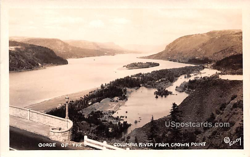 Gorge from Crown Point - Columbia River, Oregon OR Postcard