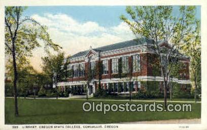 Library, Oregon State College - Corvallis Postcard
