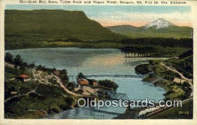 Gold Ray Dam, Table Rock - Mt Pitt, Oregon OR Postcard