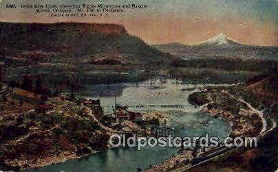 Gold Ray Dam, Table Rock - Rogue River, Oregon OR Postcard