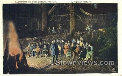 Campfire at the Oregon Caves - Oregon Caves Postcards Postcard