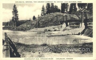 Government Dam - Chiloquin, Oregon OR Postcard